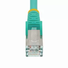 Cable De Red Startech.com Cable De 0.9m De Red Ethernet Cat6a - Aguamarina - Low Smoke Zero Halogen (lszh) - 10gbe - 500mhz - Poe++ De 100w - Snagless Sin Pestillo - Rj-45 Cable De Red S/ftp, 0.9 M, Cat6a, S/ftp (s-stp), Rj-45, Rj-45
