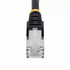 Cable De Red Startech.com Cable De 3m De Red Ethernet Cat6a - Negro - Low Smoke Zero Halogen (lszh) - 10gbe - 500mhz - Poe++ De 100w - Snagless Sin Pestillo - Rj-45 - Cable De Red S/ftp, 3 M, Cat6a, S/ftp (s-stp), Rj-45, Rj-45