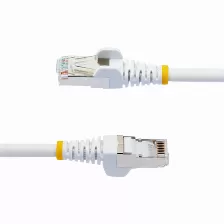 Cable De Red Startech.com Cable De 3m De Red Ethernet Cat6a - Blanco - Low Smoke Zero Halogen (lszh) - 10gbe - 500mhz - Poe++ De 100w - Snagless Sin Pestillo - Rj-45 - Cable De Red S/ftp, 3 M, Cat6a, S/ftp (s-stp), Rj-45, Rj-45