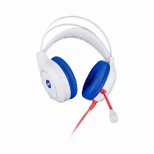 Audífonos Techzone Ns-hsg03 Diadema Para Juego, Micrófono Boom, Conectividad Alámbrico, Color Azul, Blanco