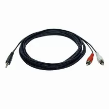  Cable De Audio Tripp Lite P314-006 Cable Adaptador Divisor En y De 3.5 Mm Mini Estéreo A 2 Rca De Audio (3.5 Mm A 2x Rca M), 2 M [6 Pies], 3,5mm,...