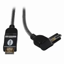 Cable Hdmi Tripp Lite P568-006-sw Cable Hdmi De Alta Velocidad Con Conectores Giratorios, Video Digital Con Audio, Uhd 4k (m/m), 1.83 M [6 Pies], 1.83 M, Hdmi Tipo A (estándar), Hdmi Tipo A (estándar), 3840 X 2160 Pixeles, 10.2 Gbit/s, Gris