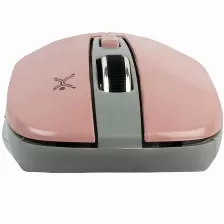 Mouse Perfect Choice Pc-045090 óptico, 4 Botones, 1600 Dpi, Interfaz Rf Inalámbrico, 10 M, Batería Aa, Color Rosa