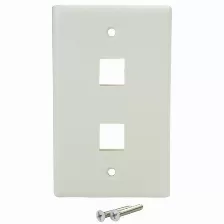 Placa De Pared Startech.com Plate2wh 2 Rj-45, Diseño Convencional, Color Blanco