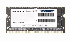 Memoria Ram Patriot Memory Psd34g1600l81s 4 Gb, Ddr3, 1600 Mhz, 204-pin So-dimm, Computadora Portátil