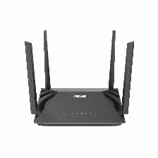 Router Asus Rt-ax52 (ax1800), 4x Antenas, Wifi 6 (802.11ax), Doble Banda 2.4/5 Ghz, 1800 Mbps, Color Negro