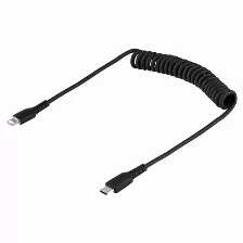 Cable 50cm Usb-c Lightning Mfi En Espiral Usb Tipo C Iphone