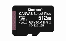 Memoria Micro Sd Kingston Canvas Select Plus 512gb Sdxc, V30, A1