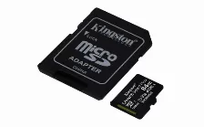 Memoria Micro Sd Kingston Canvas Select Plus, 64gb, Class 10, Uhs-i, Lectura 100 Mb/s, Incluye Adaptador Sd