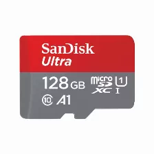 Memoria Sandisk Ultra Microsd 128 Gb, Clase 10