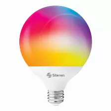 Foco Led Multicolor Steren Shome-122, Wi-fi, E27, 15 W, 1 500 Lm, 100 - 240 V, 50/60 Hz, Compatible Alexa/google Assistant
