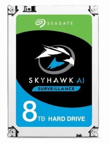 Disco Duro Seagate Skyhawk Ai 8000 Gb, Serial Ata Iii, 7200 Rpm, Cache 256 Mb, 3.5