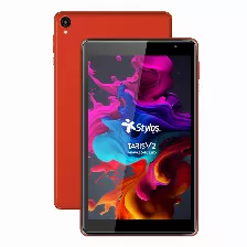  Tablet Stylos Taris V2, 8 Pulgadas, Almacenamieneto 32gb, Ram 2gb, Android 11, Color Rojo (stta81r)