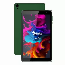  Tablet Stylos Taris V2, 8 Pulg., Quad Core, Resolucion Ips 1280x800, Ram 2gb, Almacenamiento 32gb, Wifi, Android 11, Usb-c, Incluye Funda, Color V...