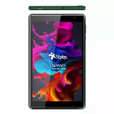 Tablet Stylos Taris V2, 8 Pulg., Quad Core, Resolucion Ips 1280x800, Ram 2gb, Almacenamiento 32gb, Wifi, Android 11, Usb-c, Incluye Funda, Color Verde