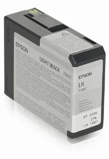  Cartucho De Tinta Epson T580700 Original, Negro Claro, Compatibilidad Stylus Pro 3800, Pro 3880