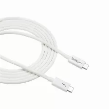 Cable Thunderbolt Startech.com Cable De 2m Thunderbolt 3 Blanco - Cable Compatible Con Usb-c Y Displayport - Usb Tipo C, Masculino, Masculino, 2 M, Blanco, Níquel, 20 Gbit/s