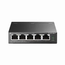 Switch Tp-link Tl-sg1005lp No Administrado, Cantidad De Puertos 5, (poe +) 4, Gigabit Ethernet (10/100/1000), 10 Gbit/s, Negro