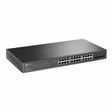 Switch Tp-link Tl-sg2428p Cantidad De Puertos 24, Gigabit Ethernet (10/100/1000), 56 Gbit/s, Https,snmp,snmpv2,snmpv3,ssh,ssh-2,ssl/tls, Negro