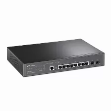 Switch Tp-link 8 Puertos, Gigabit Ethernet (10/100/1000), Gestionado, Capa L2, Montaje En Rack