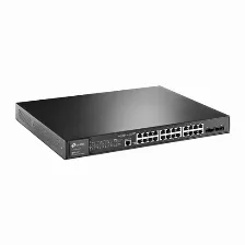 Switch Tp-link Tl-sg3428mp Gestionado, L2/l3, Cantidad De Puertos 24, Puertos 24, (poe +) 24, Gigabit Ethernet (10/100/1000), 56 Gbit/s, Ssh, Ssl/tls, 1u, Negro