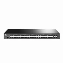 Switch Tp-link Tl-sg3452x Gestionado, L2+, Cantidad De Puertos 48, Gigabit Ethernet (10/100/1000), 176 Gbit/s, 1u, Negro