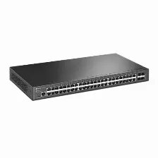 Switch Tp-link Tl-sg3452x Gestionado, L2+, Cantidad De Puertos 48, Gigabit Ethernet (10/100/1000), 176 Gbit/s, 1u, Negro