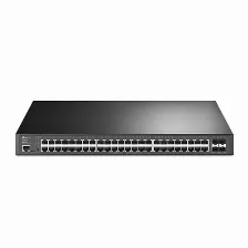  Switch Tp-link Tl-sg3452xp Gestionado, L2+, Cantidad De Puertos 48, Gigabit Ethernet (10/100/1000), 176 Gbit/s, 1u, Negro