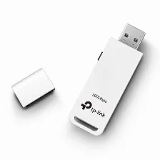 Adaptador Tp-link 300mbps Wireless N Usb Adapter, Color Blanco/negro Inalambrico Usb 300 Mbit/s 10 - 90% Ce, Fcc (tl-wn821n)