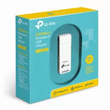 Adaptador Tp-link 300mbps Wireless N Usb Adapter, Color Blanco/negro Inalambrico Usb 300 Mbit/s 10 - 90% Ce, Fcc (tl-wn821n)