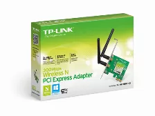 Adaptador Tp-link Pci Express, Verde Con 2 Antenas Inalambrico Velocidad De300 Mbit/s 10 - 90% Ce Fcc