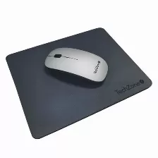 Kit Mouse Inalambrico Recargable Y Mousepad Techzone , Inalambrico, 1600 Dpi, Color Plata, 4 Botones, Tz18mouinamp-pl
