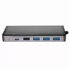 Docking Station Techzone Tz21ds2c Con Pd Charger Y Adaptador Usb-c 3.1 A Usb-a 3.0