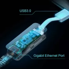 Tarjeta De Red Tp-link Ue300, Interfaz Usb, Interfaz Ethernet, 1xpuerto Ethernet, 1000 Mbit/s (gigabit), Blanco
