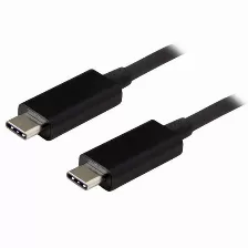 Cable Usb Startech.com Cable De 1m Usb 3.1 Type-c Transferencia De Datos 10000 Mbit/s, Color Negro