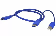 Cable Xcase Usb 3.0 Dual, A Macho A Micro B Macho, Color Negro.