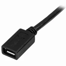 Cable Extensión De 50cm Startech (usbubext50cm), Micro Usb Macho A Hembra, Micro Usb 2.0