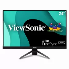Monitor Viewsonic Vx Series Vx2467-mhd Lcd, 24 Pulgadas, 1xhdmi, 1xvga, 1xdp, 1920 X 1080 Pixeles, 4 Ms, 75 Hz, Panel Mva, Amd Freesync Color Negro