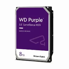 Disco Duro Western Digital Purple 8tb, Sata 6gb/s, 5640rpm, 128mb Cache, (wd84purz)