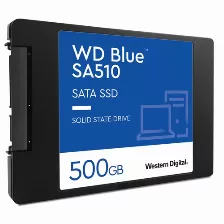 Ssd Western Digital Blue Sa510 500 Gb, 2.5 Pulgadas, Serial Ata Iii 6 Gbit/s, Lectura 560 Mb/s, Escritura 510 Mb/s