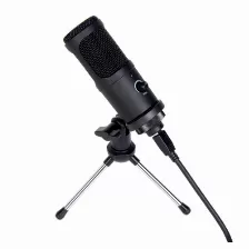 Microfono Gamer Xzeal Xz250 Para Streaming, Alambrico, Usb, Filtro Anti-pop, Tripie Incluido, Color Negro