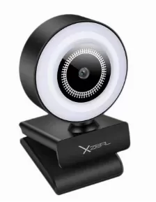  Camara Web Xzeal Con Microfono, Resolucion 1920 X 1080 Pixeles, Full Hd, Aro De Luz Led, Usb, Color Negro, Xzst300b
