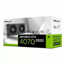 Tarjeta De Video Pny GeForce RTX 4070 Super Verto, 12gb Oc, 7168 Cuda, 12 Gb, 192 Bit, Gddr6x, 1980 Mhz